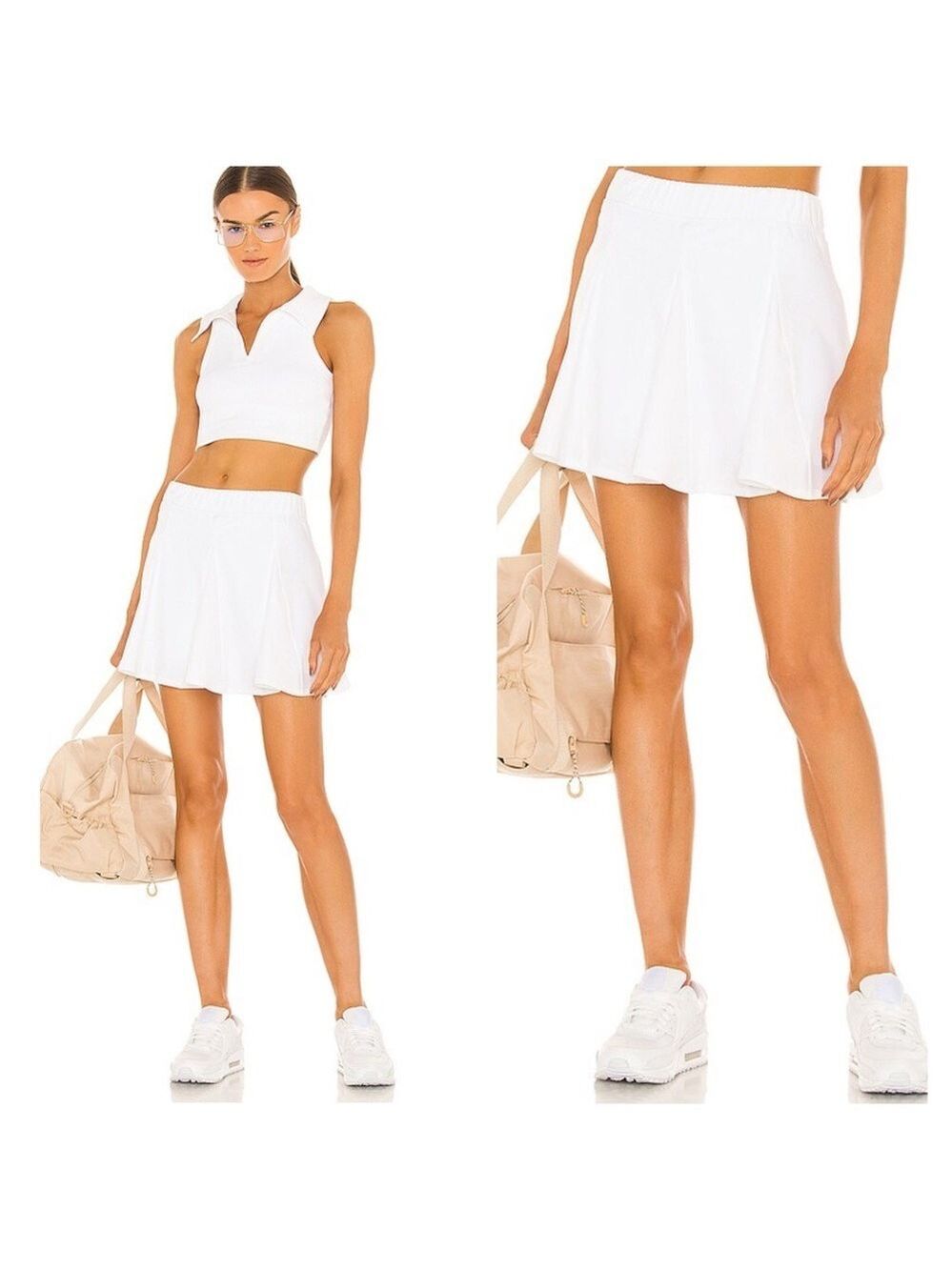 Year Of Ours Pleated The Tennis Skort in White